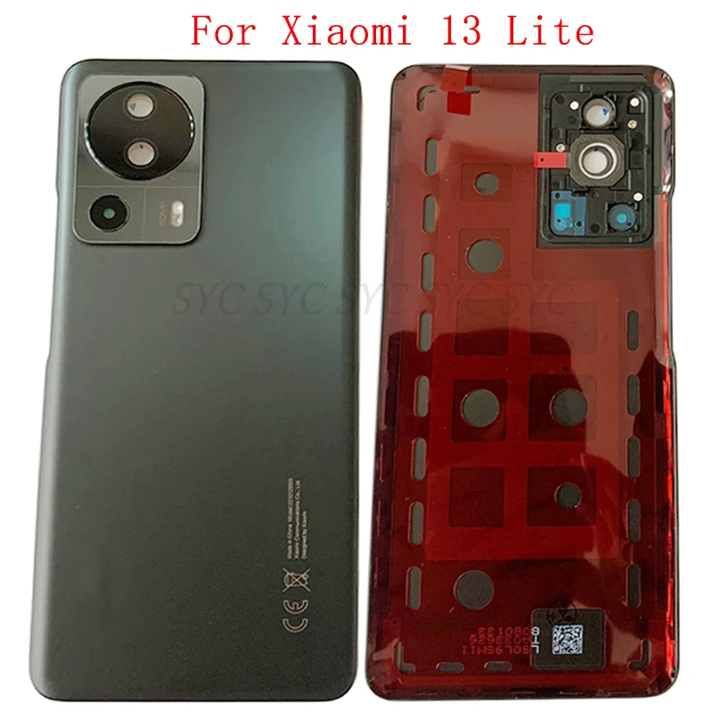 

Battery Cover Rear Door Case Housing For Xiaomi 13 Lite Back Cover with Camera Lens Logo Repair Parts