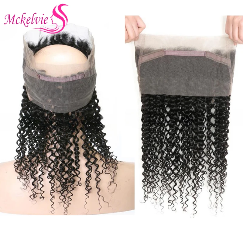 360 Lace Frontal Closure Kinky Curly Human Hair Brazilian Remy Hair Soft and Silky For Women Kinky Curly 360 Lace Closure