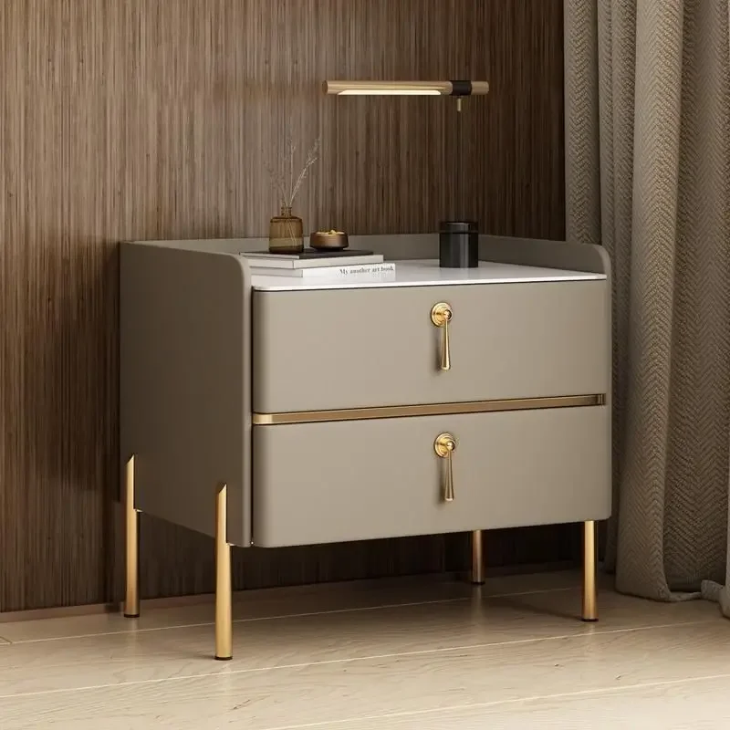 

Italian Dressing Luxury Slate Solid Wood Bedside Table Bedroom Night Stand Handbag Bedside Mesita De Noche Furniture Bedroom