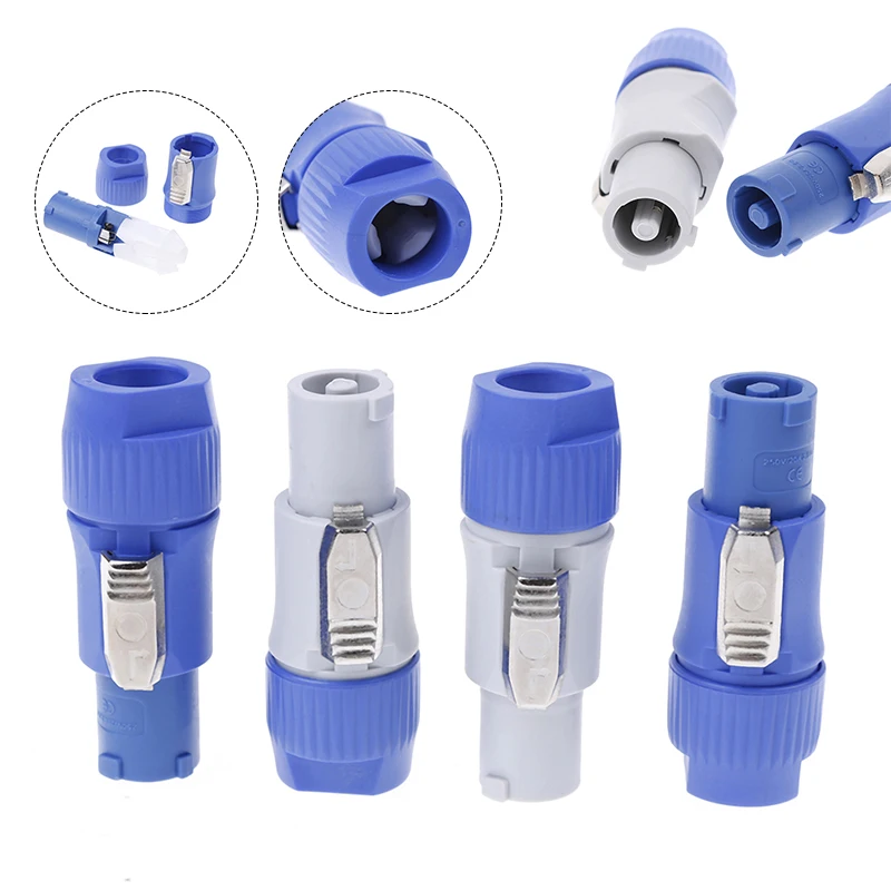 

10Pcs NAC3FCA Powercon Connector Male Plug NAC3FCA NAC3FCB AC Power Plug 20A/250V For Stage Light LED Screen