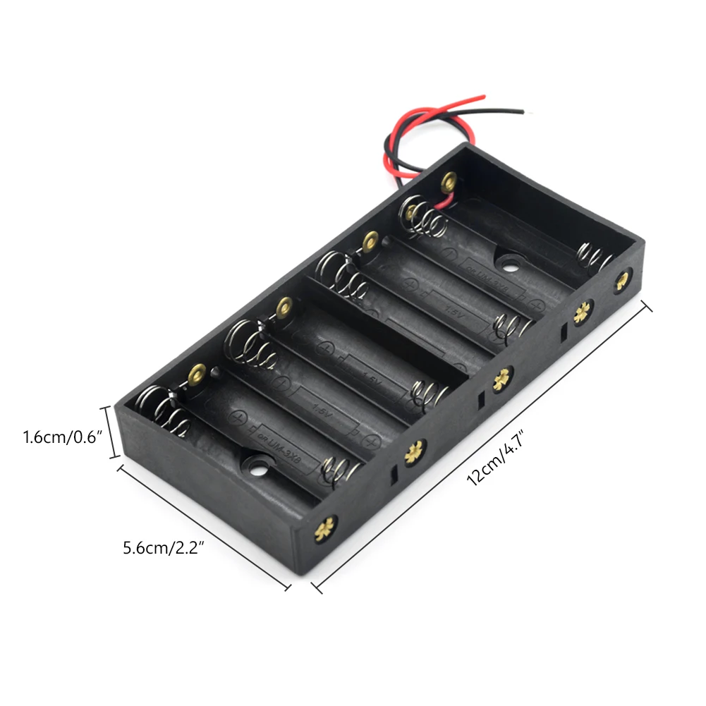 Portabatterie Per 2 Pile Stilo AA - Contenitore Con Cavo Per Alimentazione - Foto 3
