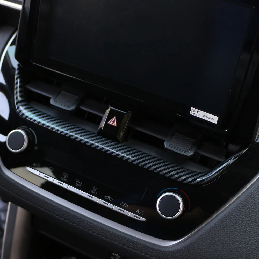 Mittlere AC Air Vent Navigation Streifen Abdeckung Trim Rahmen für Toyota Corolla E210 Corolla Kreuz 2019-2023 Auto Styling zubehör – Detail 2
