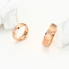 Tungsten Carbide Engagement Rings for Men Women Rose Gold Color Wedding Bands Beveled Edges Matted Finish Comfort Fit 5
