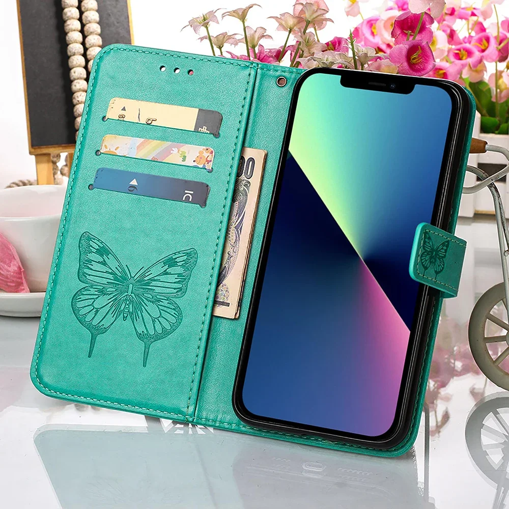 Leather Flip Wallet Case - Elegant and Protective Cover