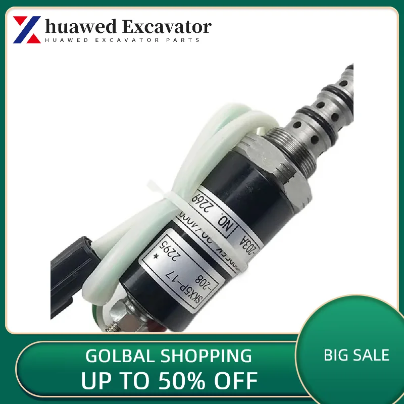 Kobelco 파일럿 안전 잠금 장치, 여행용 유압 펌프, 회전 비례 전자기 밸브 굴삭기, Sk200, 250, 330/350-6e-8