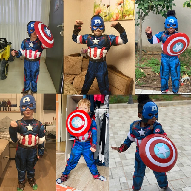 Halloween Kids Avengers Superhero Mask Costume Kids Luxury Muscle