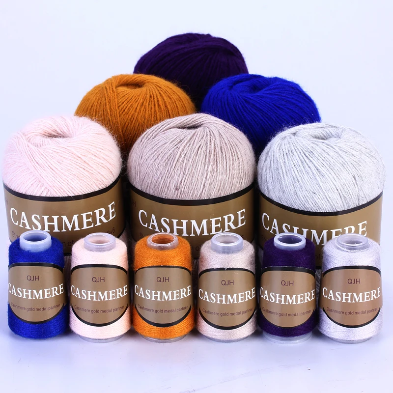 6 Pieces Cashmere Yarn for Knitting 3-Ply Fine Worsted Cashmere Knitted 6  Skeins Cashmere Wool Goat Down Yarn for Children (Color : 24)