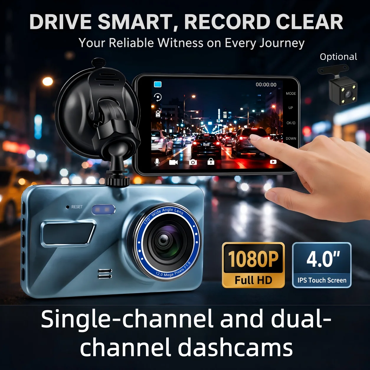 Caméra Action DAINU 1080P Double Objectif Étanche