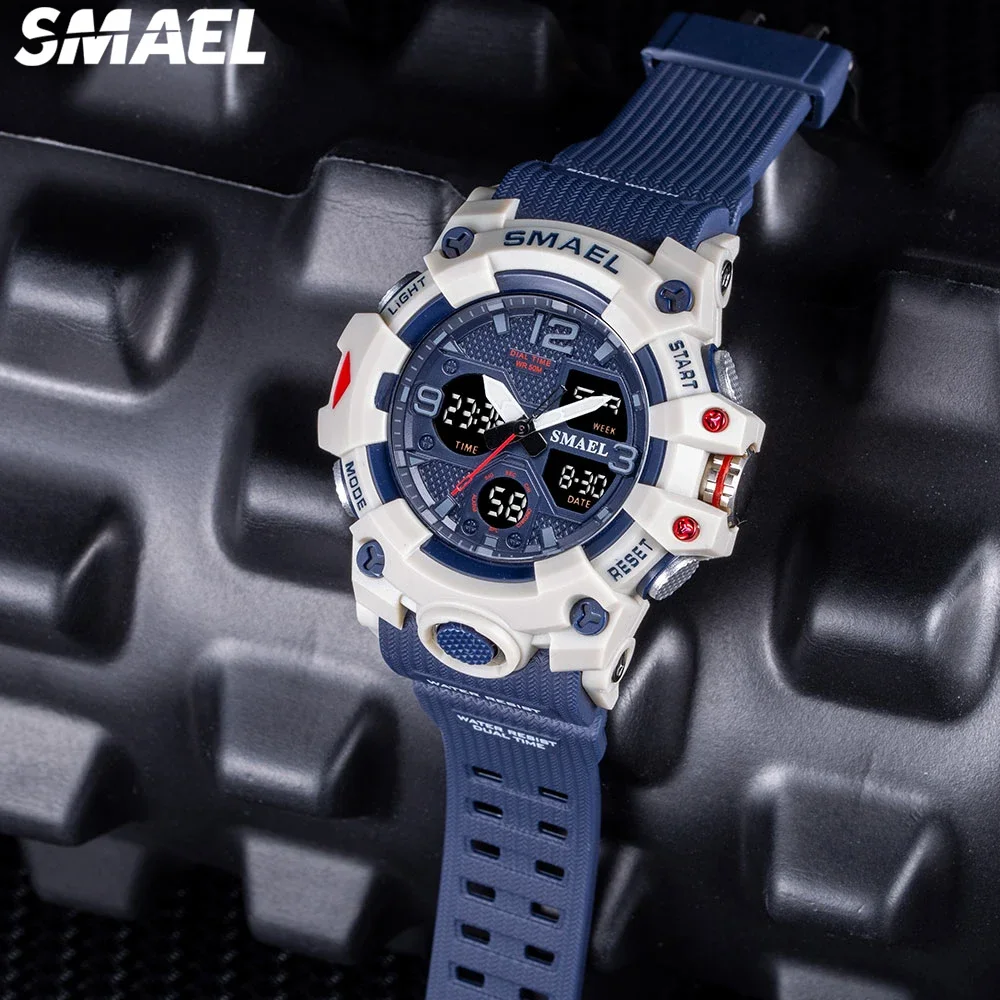 SMAEL  Alarm Clock Time Reporting Swimming Waterproof Electronic Watch 8008 Electronic Watch Outdoor Sports 2