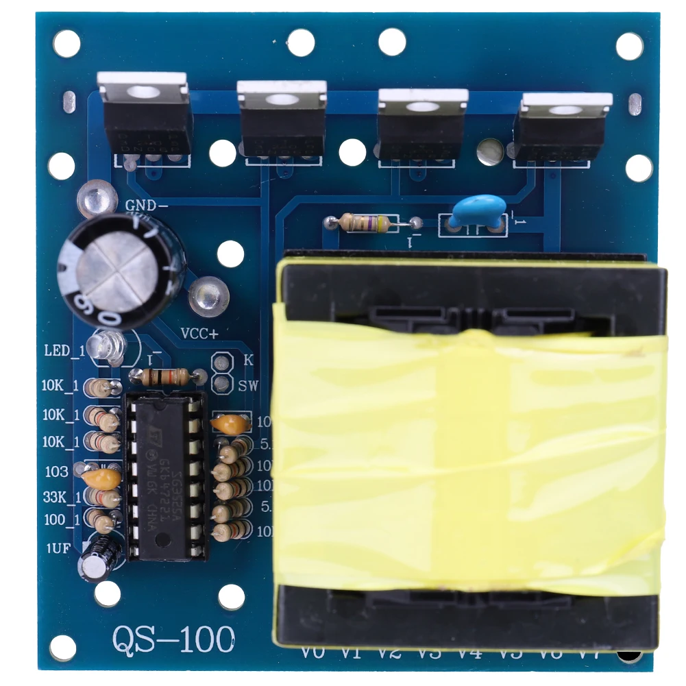 500W 인버터 부스트 보드, 변압기 전원 보드, 구형파 자동차 컨버터 모듈, 20kHz, DC 12V-AC 220V, 0.35A