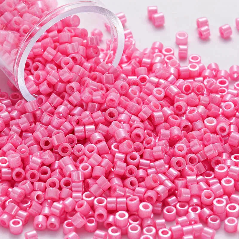 Glass Beads 1.6mm 2000pcs/Tube for Needlework Jewelry Making Sewing