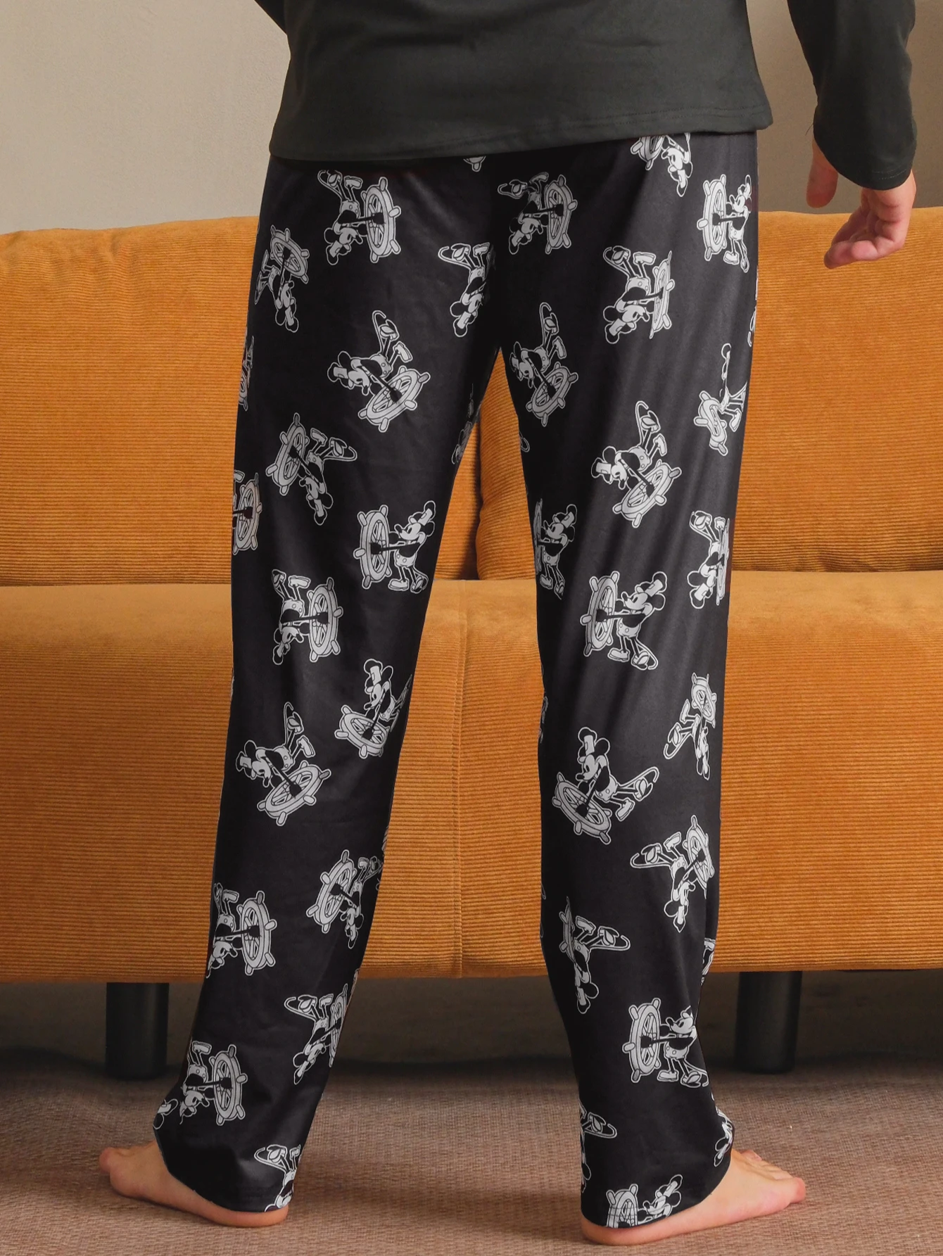 1 pack Men's pajamas long pants for autumn and winter printed casual home pants