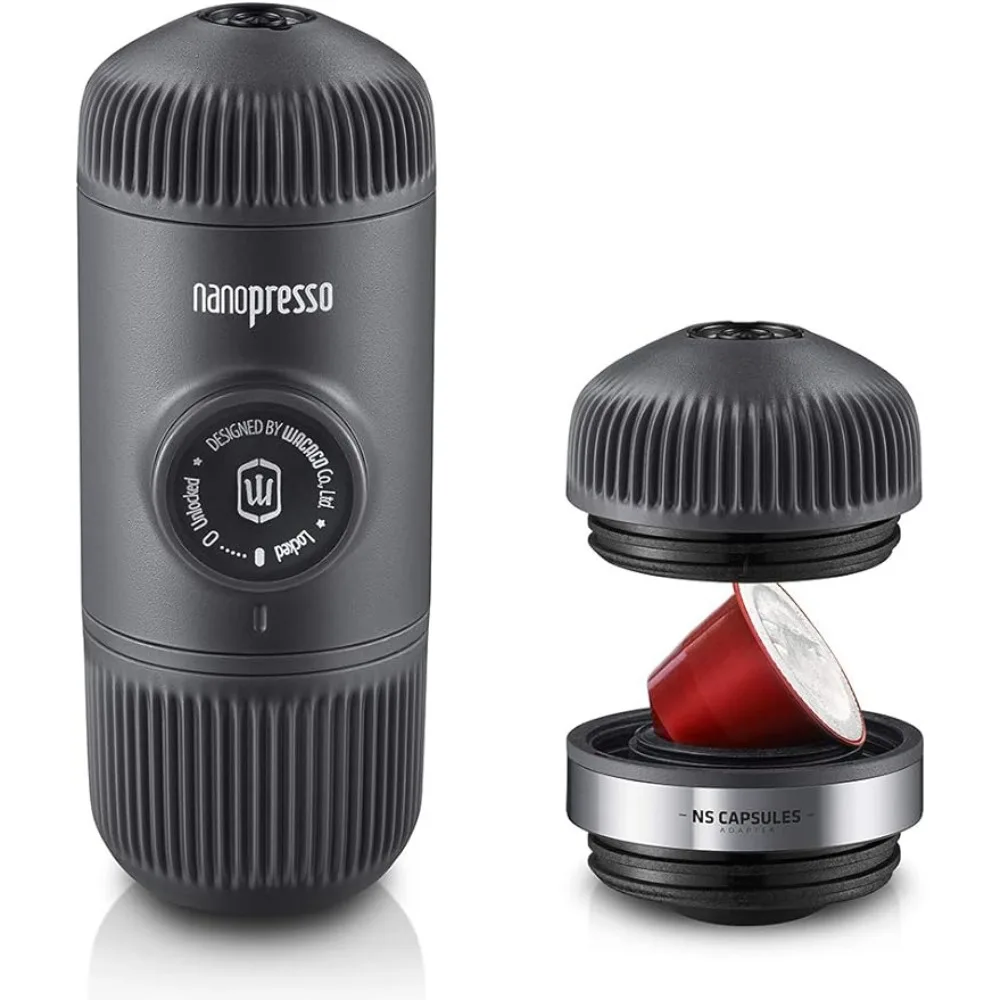 

WACACO Nanopresso переносные капсулы для эспрессо NS и молотый кофе, ручная дорожная кофемашина, набор, идеально подходит для кемпинга