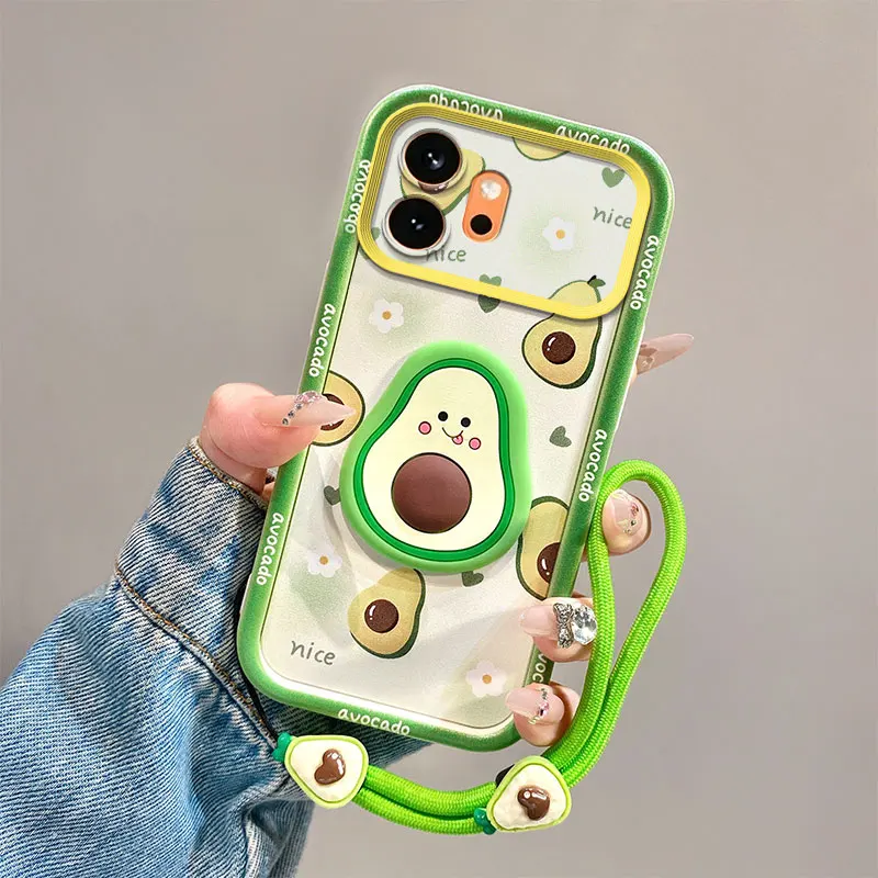 3D Cartoon Flower Butterfly Phone Case with Lanyard Cover