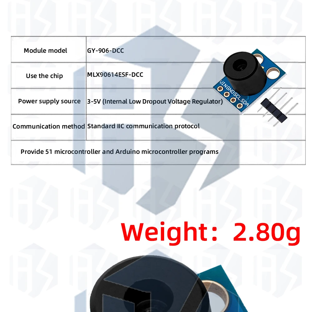 1 ~ 5PCS GY-906-BCC-BAA-MLX90614ESF Neue MLX90614 Kontaktlose Temperatur Sensor Modul Für Arduino Kompatibel EGBO – Detail 10