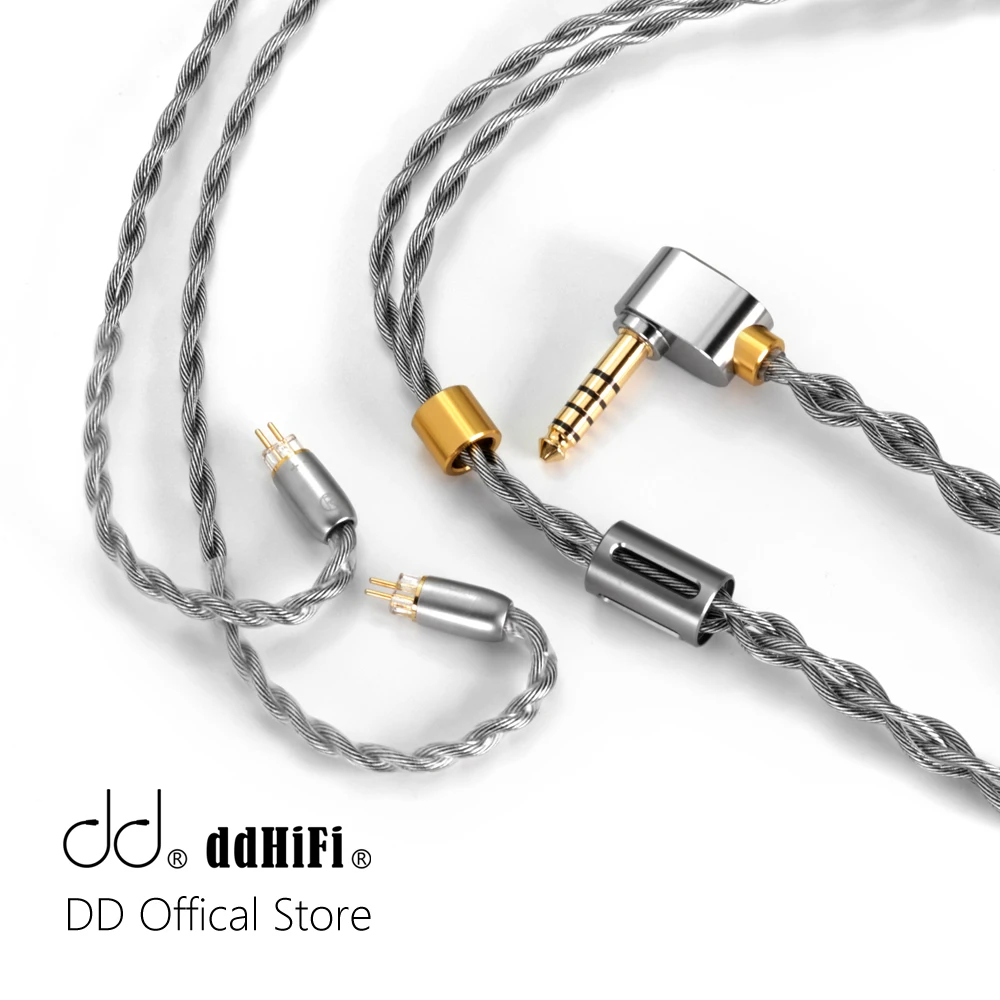 

DD ddHiFi BC130A (Air Nyx) Silver Earphone Upgrade Cable with Shielding Layer, Support Customize Plug, Connector and Length