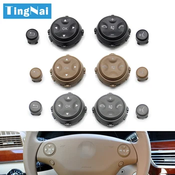 Car Multi-function Steering Wheel Push Button Cover For Benz W221 W216 S CL Class S280 S300 S350 S400 S600 2006-2009 1