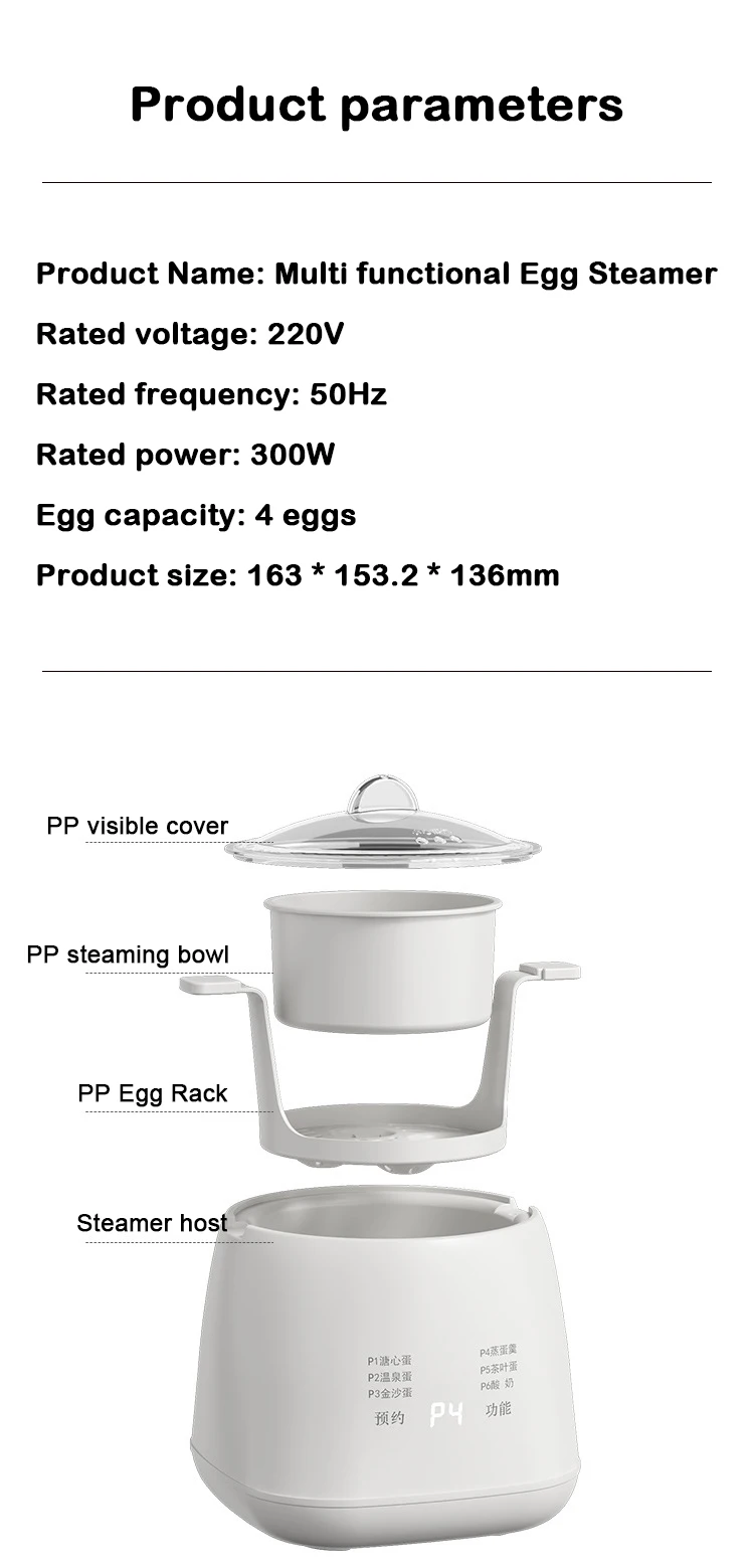 DMWD Yogurt Machine Automatic Timing Leben Fermenter Multifunctional Electric Stew Pot Mini Egg Boiler Food Steamer 6