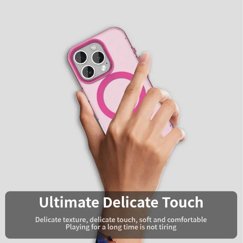Luxury Magnetic Frosted Military-Grade Protective Case with Camera Frame and Magsafe Compatibility