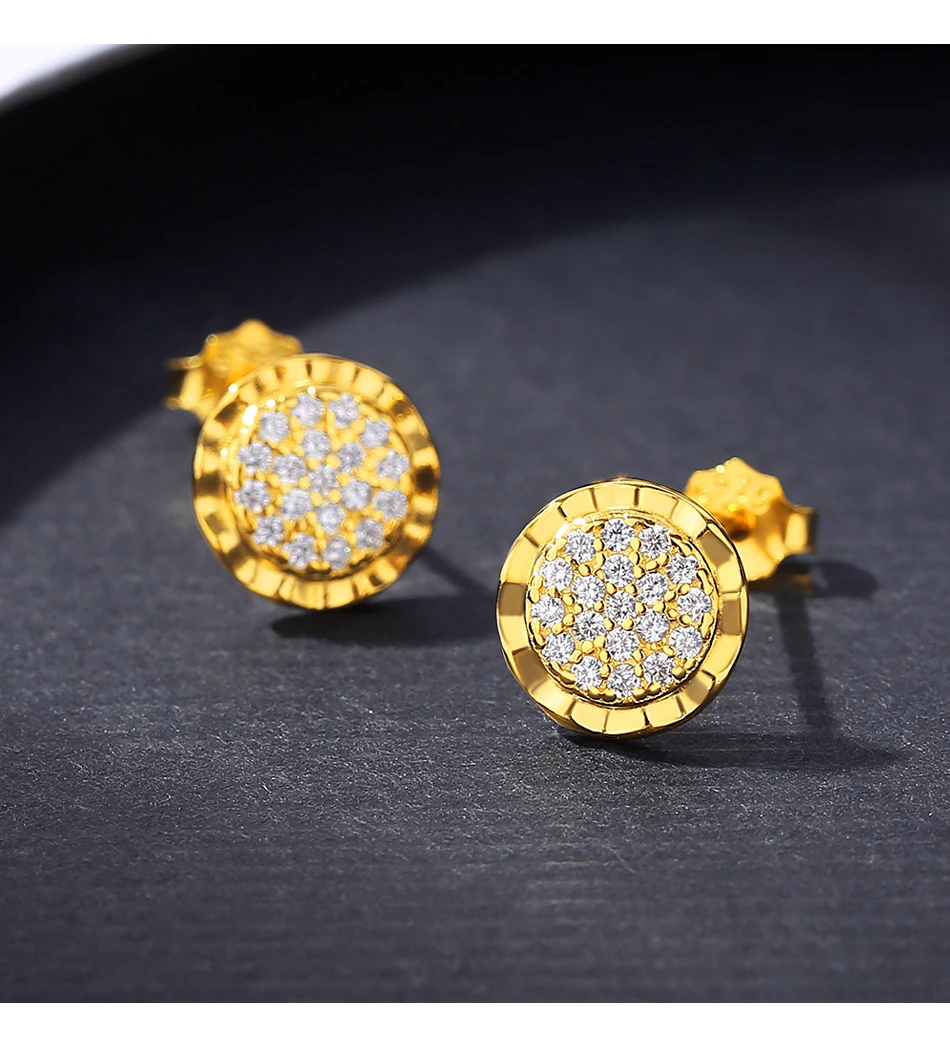 Modische Ohrstecker aus Sterlingsilber mit Sonnenblume für Frauen, edler Schmuck, 14 Karat echtes Gold vergoldet, Weihnachtsgeschenk für Mädchen_voghion.com