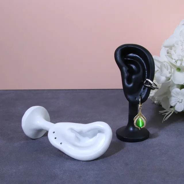 1 pièce : Présentoir pour boucles d'oreilles en forme de modèle d'oreille, idéal pour la diffusion en direct et les magasins de bijoux