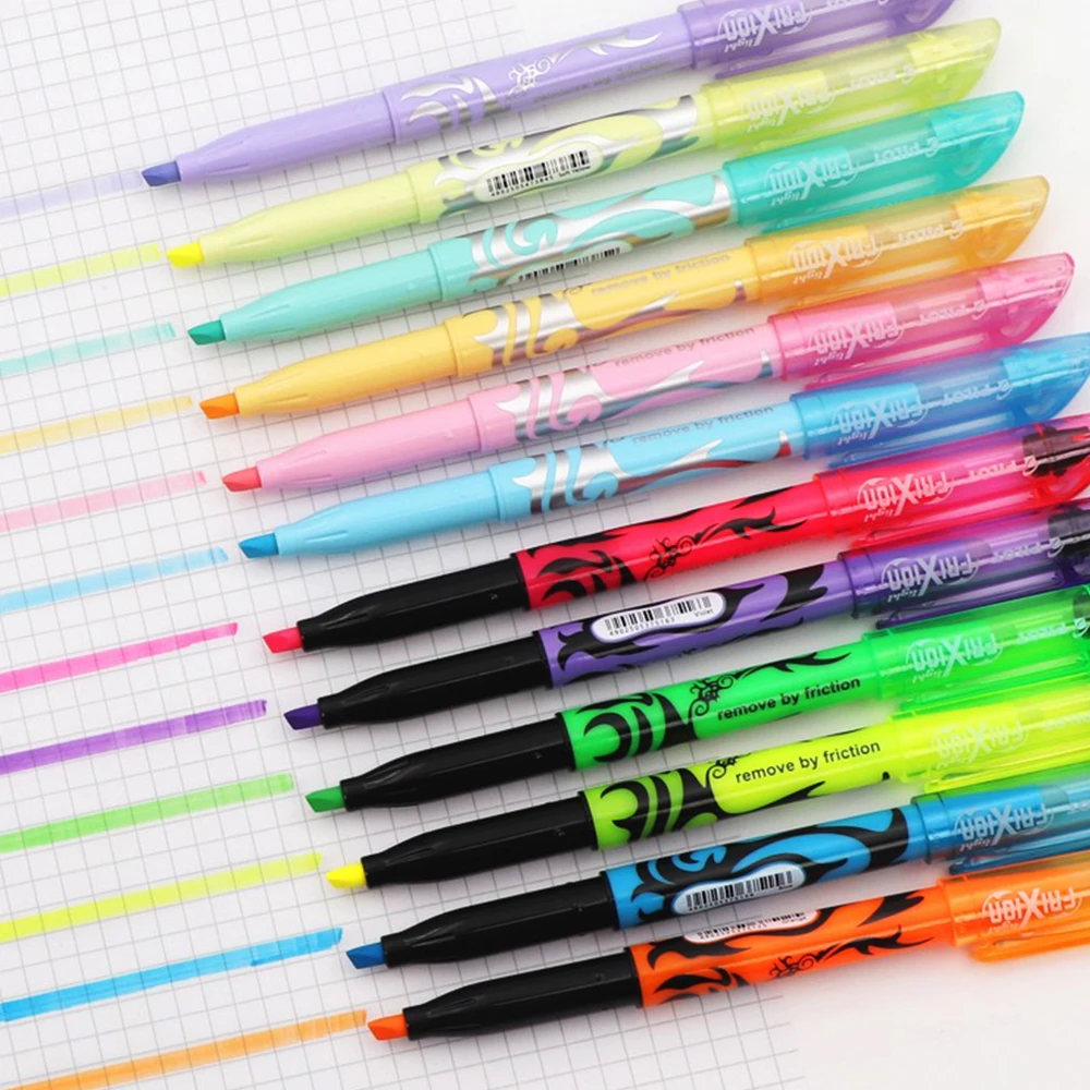 3/6pcs Japan Pilot Erasable Highlighters FRIXION Student Color Marker Pens Soft Light Eye Protection SW-FL School Supplies 2
