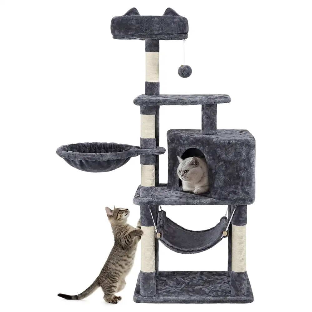

54.5" Cat Tree Tower with Scratching Posts, Multiple Colors