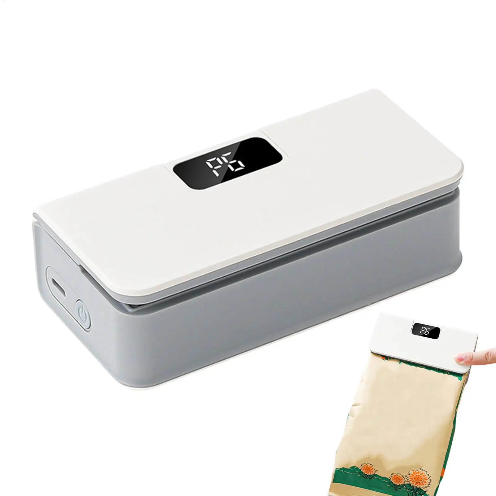 new Small Bag Sealer 2 In 1 Chip Bag Sealer And Cutter Vacuum Sealer Fridge Magnet 6-speed Intelligent Temperature Control 2
