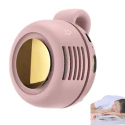 Compact USB Rechargeable Silent Bladeless Clip - on Fan with Adjustable Speeds for Outdoor and Office Use (Pink)