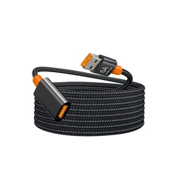 High-Speed USB Extension Cable for Devices - 6A Fast Transfer Cord (Black)
