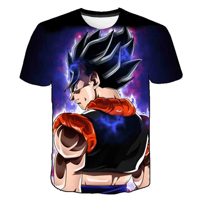 Anime Movies Dragon-Ball Z Print T-shirt Harajuku Short Sleeve Cartoon Graphic 3D Goku T-shirt For Kids Hip Hop Unisex Clothes