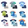 2 PCS Summer New Arrival  Kid Boys Rash Guard Child Swimwear Truck Beach Short Baby Swimsuit Private Label Board Short Set 2