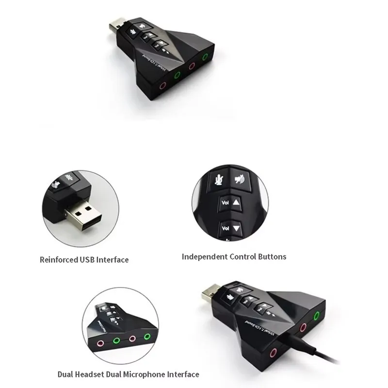 항공기 모양의 사운드 카드 외부 USB 가상 7.1 독립 사운드 카드 외부 데스크탑 컴퓨터 노트북 드라이버 무료