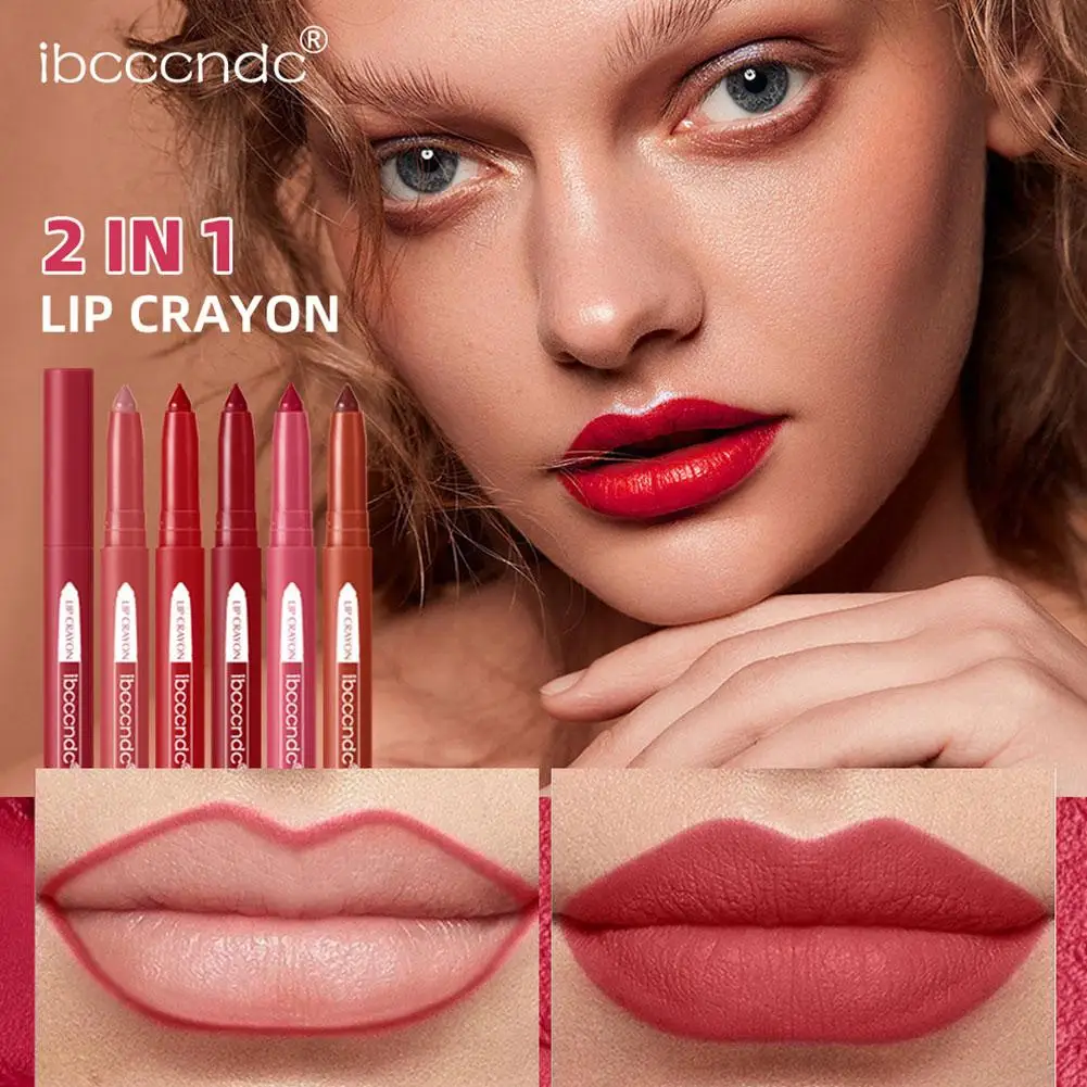 

Ibcccndc New Two-in-one Lip Liner Durable Waterproof Non-makeup Lipstick Durable Rotating Liner Lip Matte Non-drying T2X4