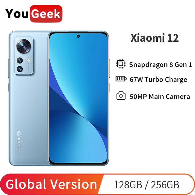 Smartphone Xiaomi 12 256 GB Azul Tela 6.28 Câmera Traseira 50MP