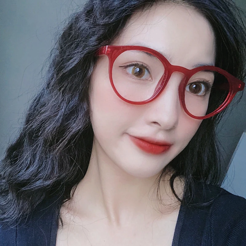 

Harajuku Sweet Thick Glasses Frame Girl Ins No Makeup Plain Glasses Men Eyewear Cute Decorative Computer Glasses