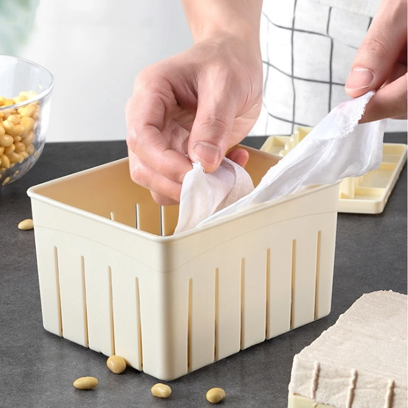 Kitchen Cooking Tool Set DIY Plastic Tofu Press Mould Homemade Tofu Mold Soybean Curd Making Mold With Cheese Cloth kitchen utensils,tofu mold