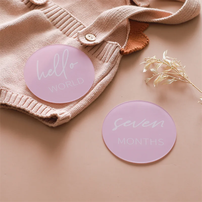 13PCS Acrylic Baby Milestone Monthly Cards