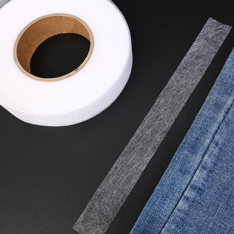 Cinta adhesiva no tejida de doble cara para coser ropa, dobladillo para  planchar, tela de retales, accesorios de costura - AliExpress