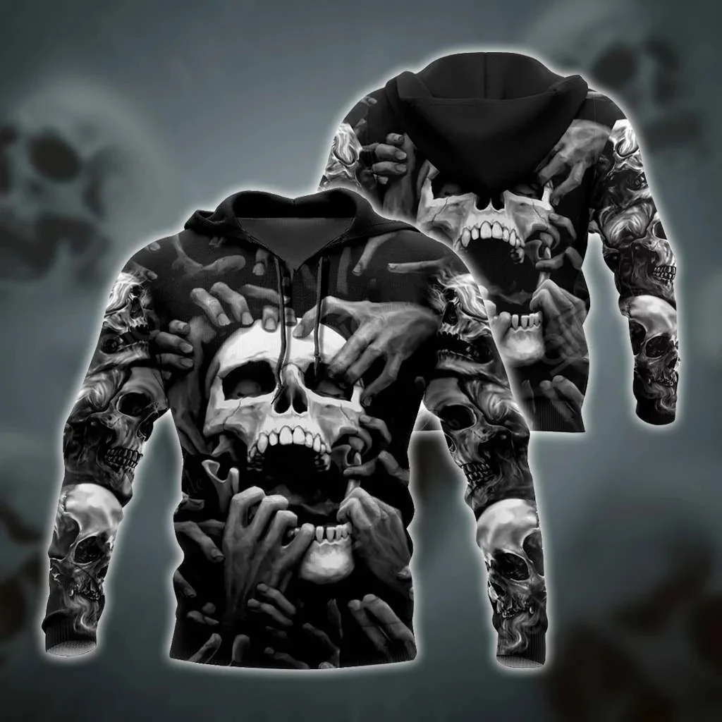 PLstar Cosmos Skeleton Dancing Halloween Witch 3D Printed Men's Fashion Hoodies Autumn Unisex Casual Hooded Pullover QDY55