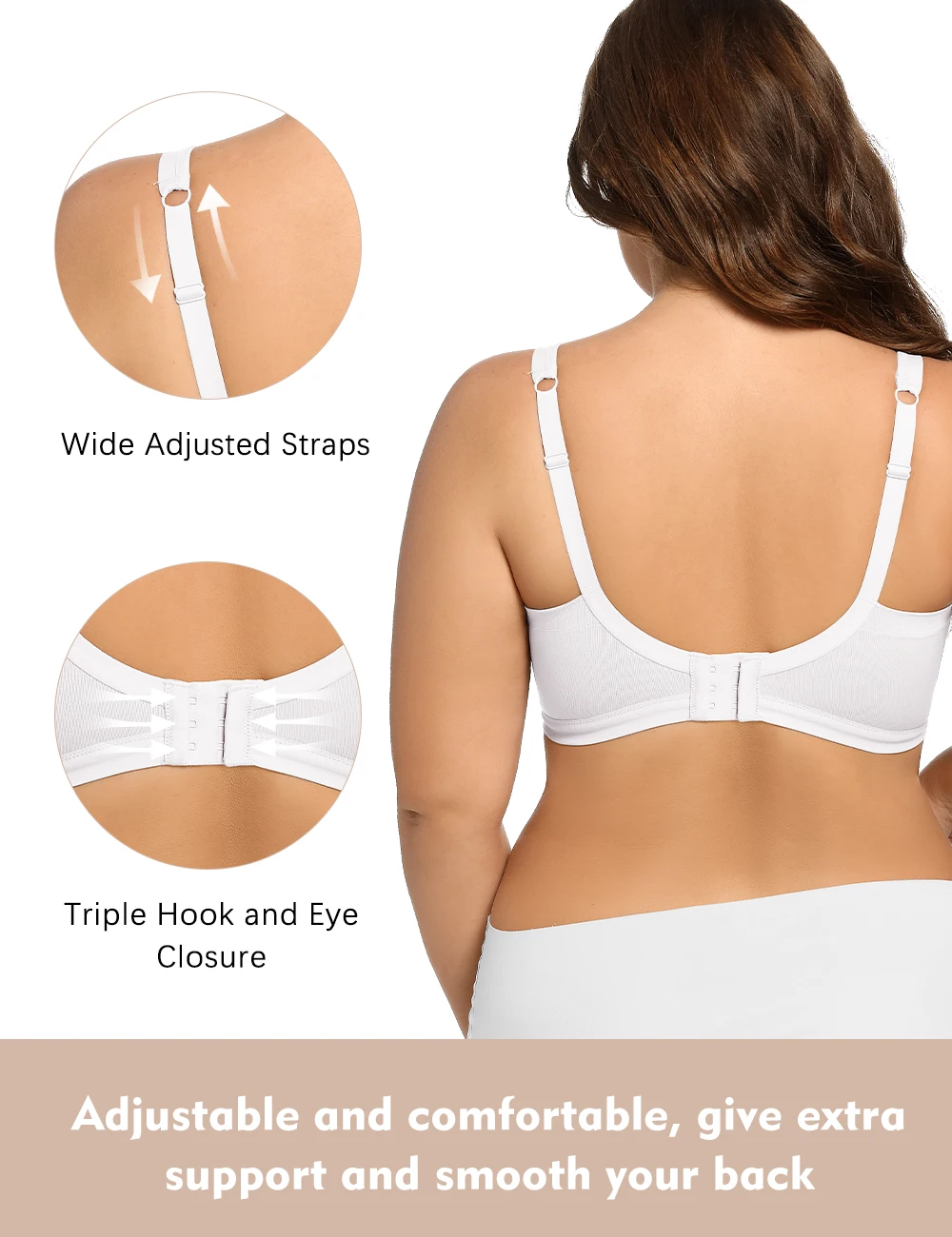 Seamless Bra Women Comfort Wireless Full-Coverage Bras Female Push Up Sexy Lingerie Underwear Wide Shoulder Straps Intimates