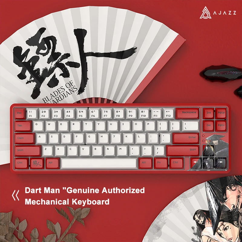 Ajazz K680t Darter 68-key Milk Yellow Axis Sublimation Keycap