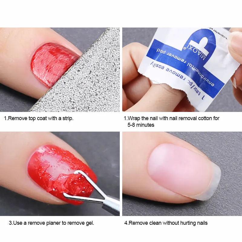 Arte Clavo 1pcs Stainless Steel UV Gel Nail Polish Remover Pedicure Manicure Care Tools Sets Cuticle Nail Pusher Art Tools