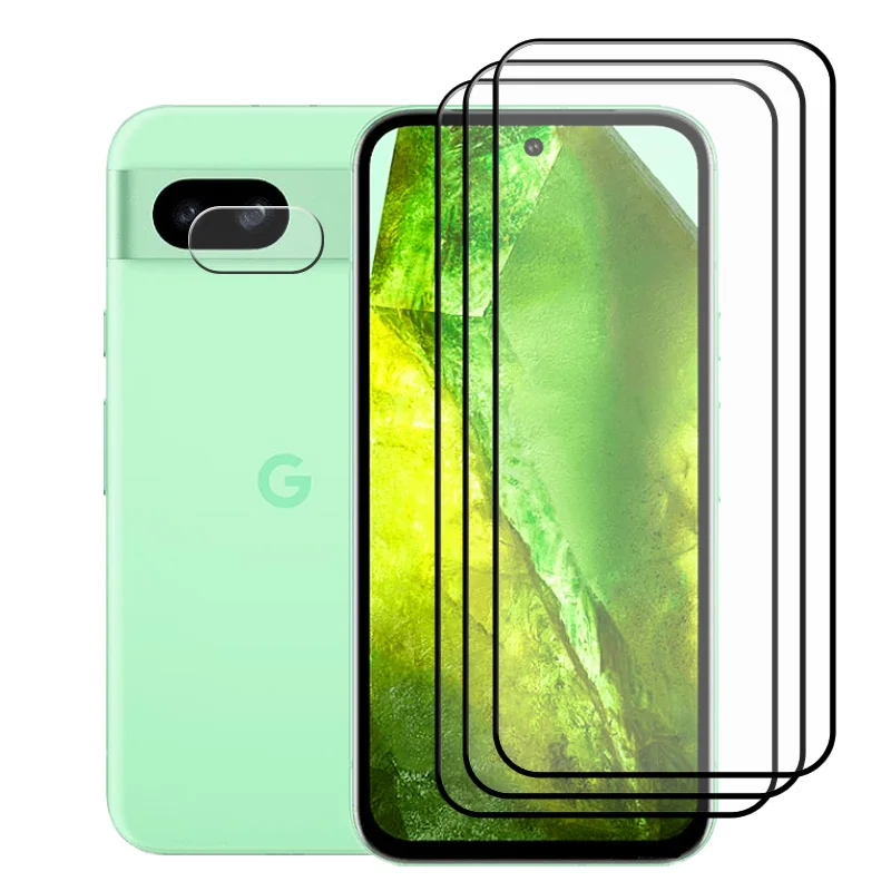 

Лидер продаж, закаленное стекло для Google Pixel 8A, защитная пленка для экрана + мягкая волоконная пленка для камеры Pixel 8A