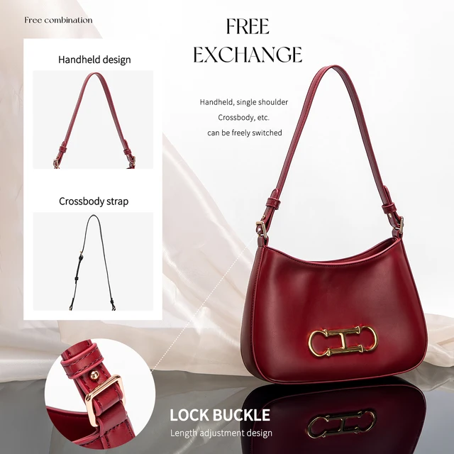 Fashion Classic Women's New Shoulder Bag Solid Color Retro Style Party Date Women's Shoulder Bag 4