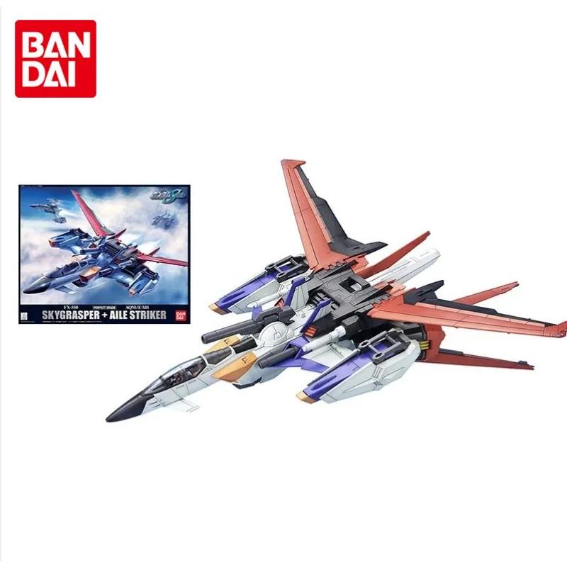 Bandai Gundam Model Kit Anime Figure Pg 1/60 Sky Grasper Aile Striker Genuine Gunpla Model Action Toy Figure Toys For Children