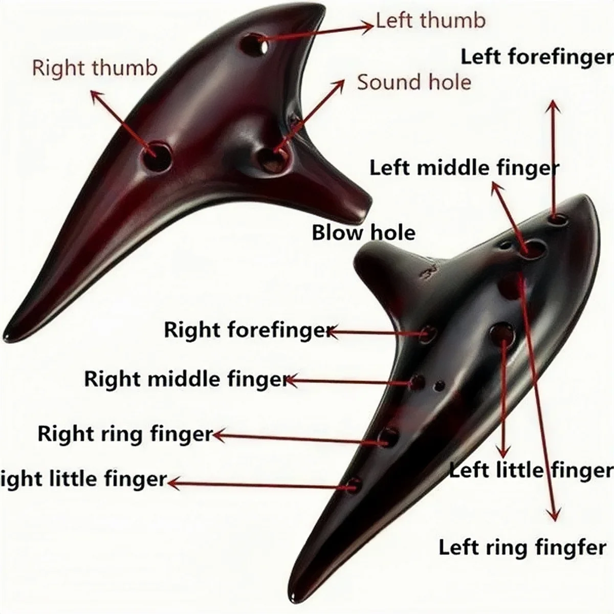 Description Picture 3 of itemMiwayer Ocarina12 Tones Alto C High Quality Ocarina Classic Flute Musical Instrument Good Gift for Beginners Chinese Tao