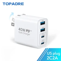 40W 4 Port USB Charger Type C Fast Charge Mobile Phone Adapter For iPhone Samsung Xiaomi Huawei Quick Charge Wall Charger