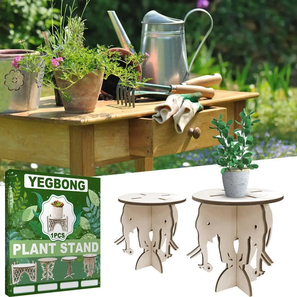 Simple Strong Wooden Plant Stand Multiple Flower Pot Holder Shelves Planter Rack Storage Organizer Display for Desk Office Plant