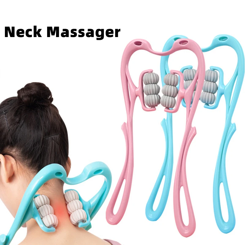 6wheel Neck Massager Plastic Pressure Point Therapy Neck Massage Tools